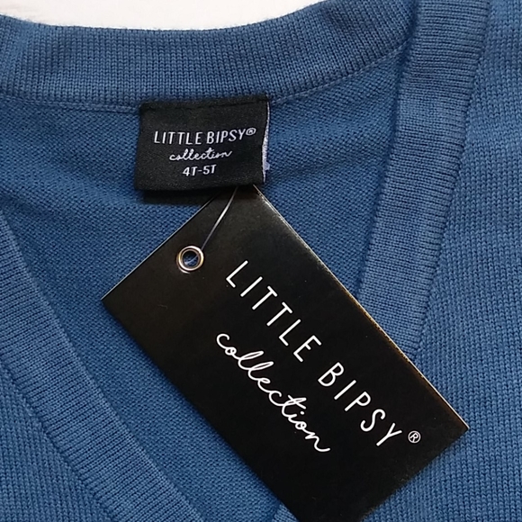 4T-5T Little Bipsy cardigan sweater - Picture 3 of 3